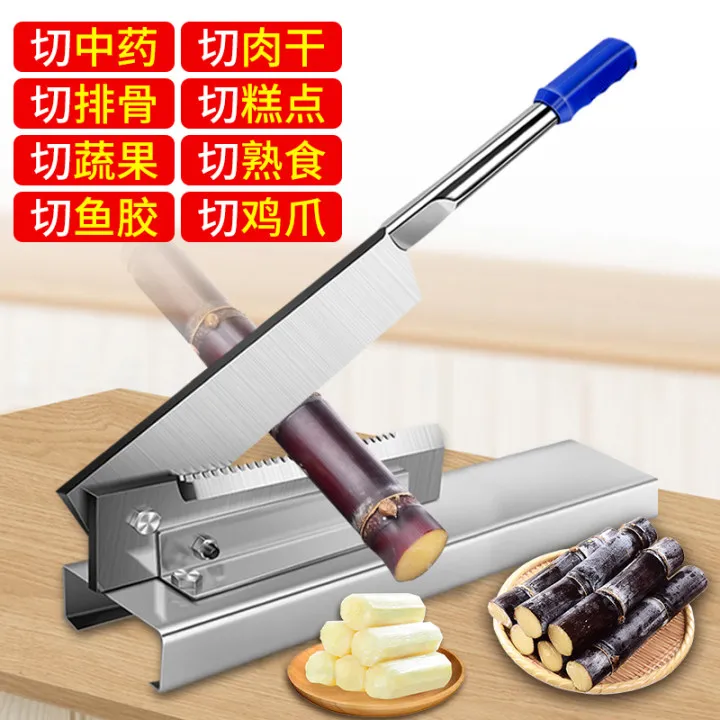 德东切排骨不锈钢铡刀商用切中药鸡鸭鱼甘蔗猪蹄铡刀双刃斩切铡刀