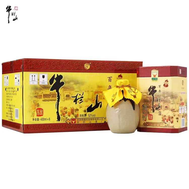 牛栏山 陈酿酒 牛栏山酒厂北京牛栏山百年52度陈酿400mx6浓香型商品图
