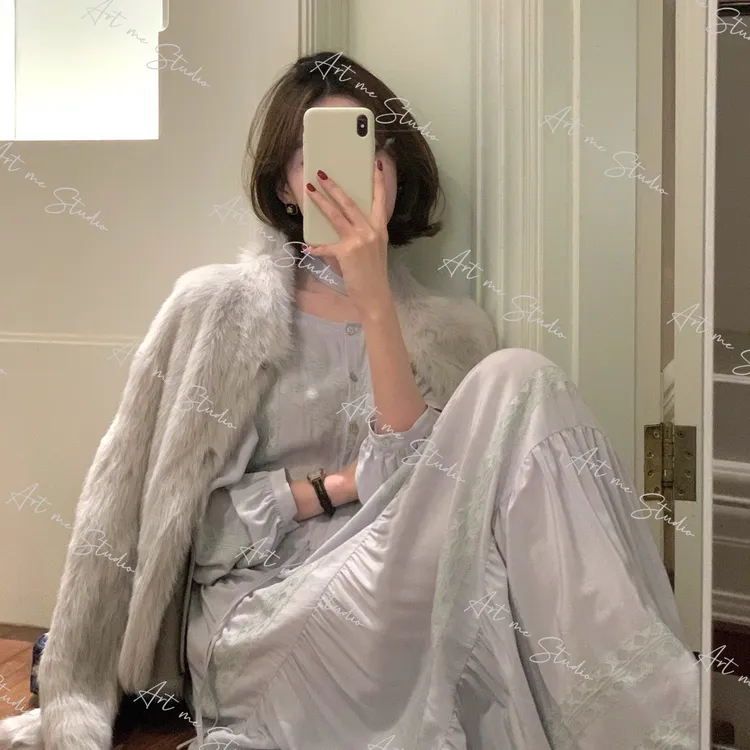 【ART ME】西班牙琎口托斯卡纳定染皮毛一体皮草外套w24477