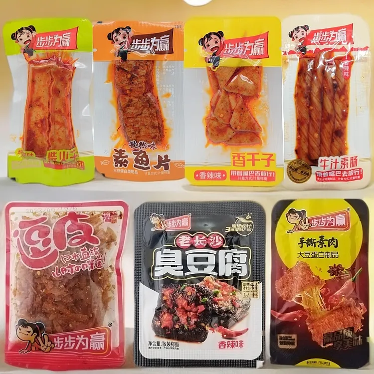 步步为赢豆干散称香干素鱼片兰花干素肠逗皮湖南特产零食麻辣小吃