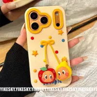 苹果|卡通星星人吊坠可爱适用iPhone17创意16女款ins韩硅胶手机壳