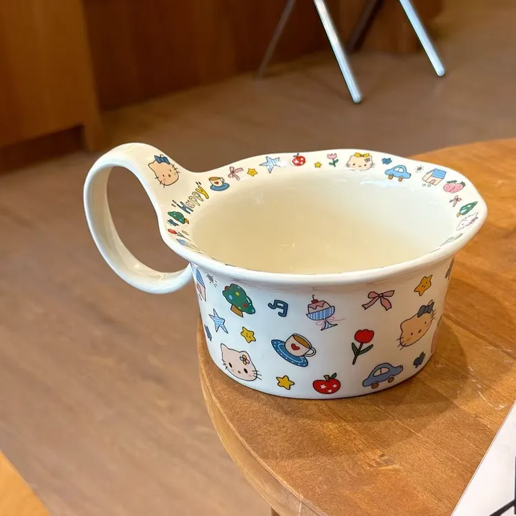 【星漫】kitty陶瓷单耳汤碗