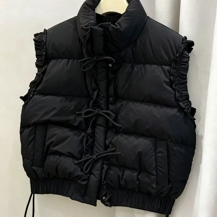 女童棉服马甲儿童冬装2025新款保暖加厚外穿洋气宝宝黑色外套厚