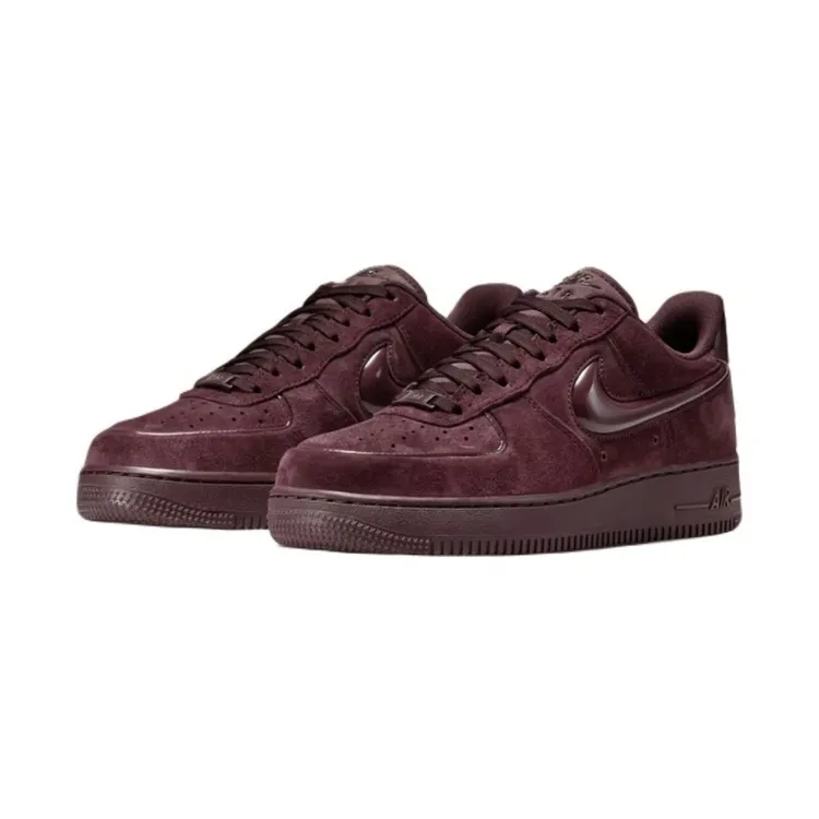 【西安利和体育正品保证】NIKE AIR FORCE 1酒红女子板鞋HV4406-600