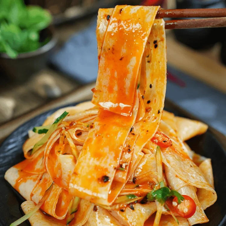 【试吃半斤】方便速食正宗干面皮红油河南免煮面皮拌面凉拌凉皮斤