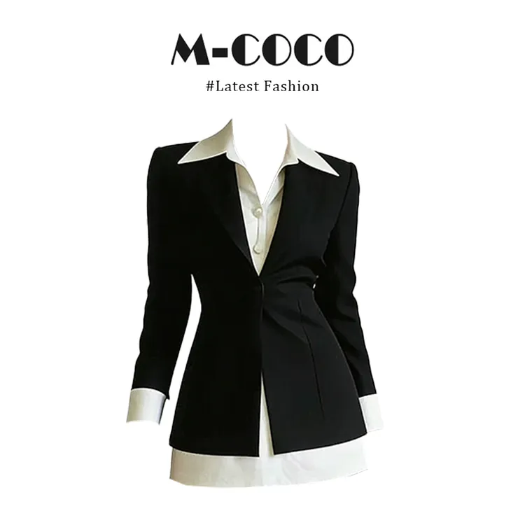 MARIE.COCO法式赫本风假两件连衣裙富家千金风名媛气质高级感短裙