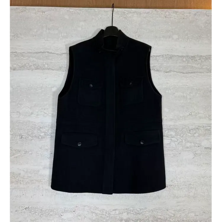 TANTAN 时尚简约通勤秋季立领无袖马夹3615