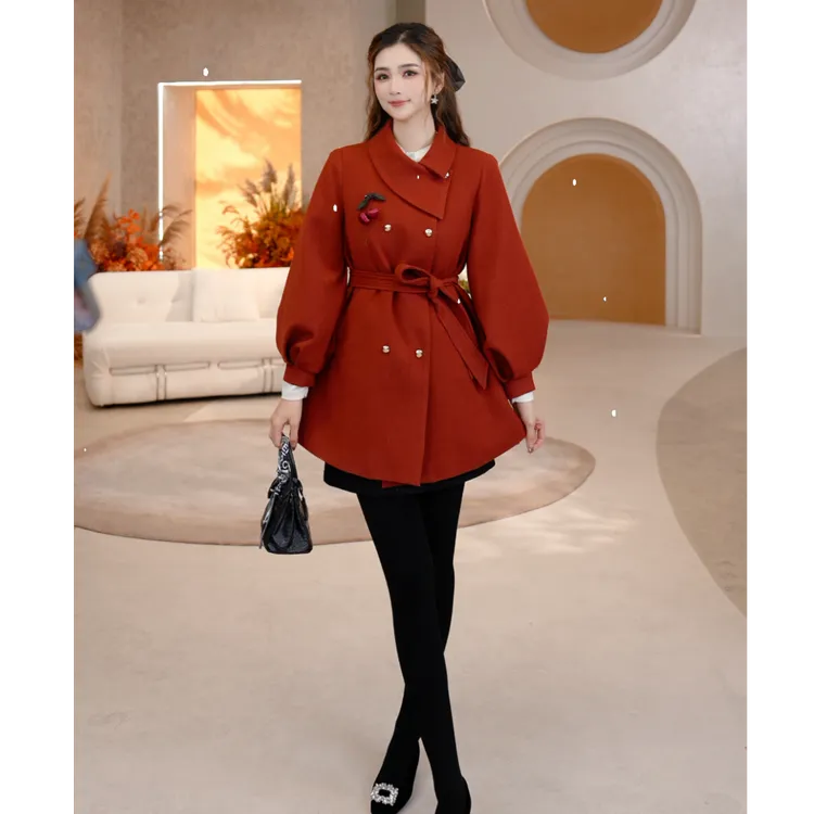 COCO BECCI【小樱桃羽绒外套】90鸭法式绑带羽绒外套CFLJD200286