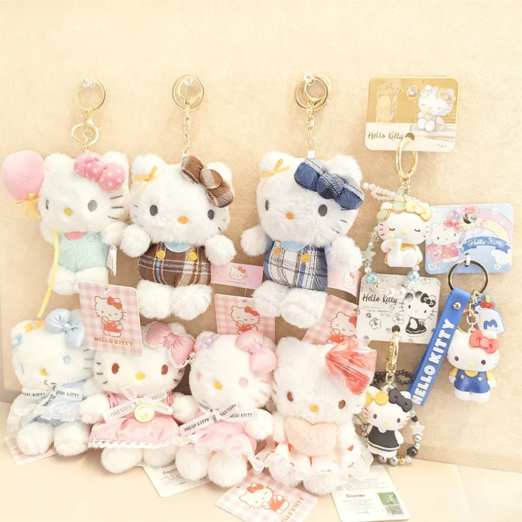 HAVEROSE正版联名hellokitty挂件可爱毛绒少女心娃娃创意包包挂饰