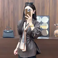璐璐定制--2025秋季新款韩版时尚设计感小众高级感收腰皮外套