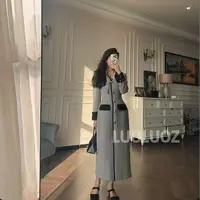 【现货】LUOLUOZ【长岛故城】绵羊毛修身气质女神范长款连衣裙JF516