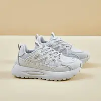 秋季低帮纯色中口女修面皮松糕鞋女鞋百搭老爹鞋