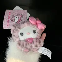 日系HelloKitty粉豹纹猫新品可爱毛绒玩偶挂件钥匙扣包包挂件