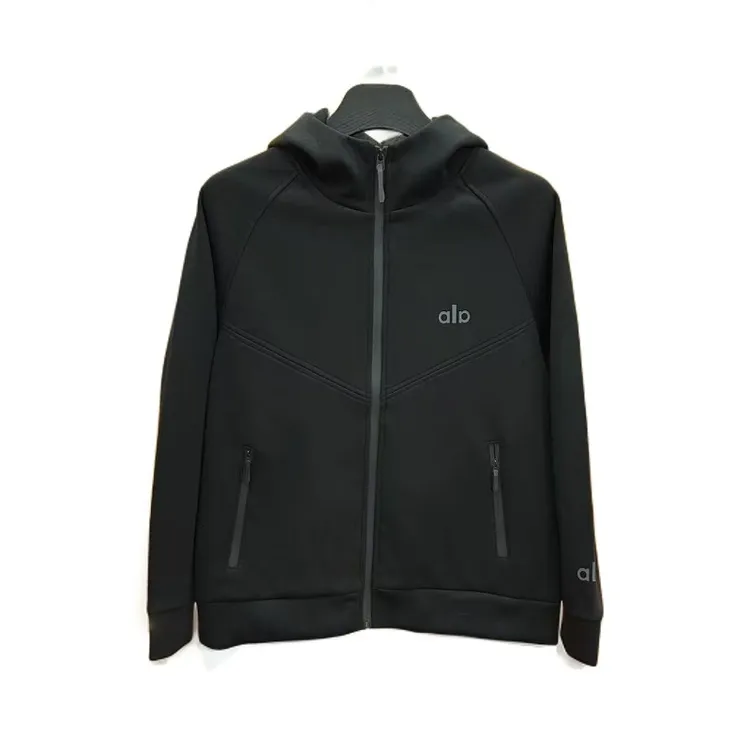 早秋新款潮流男装空气层休闲连帽外套长裤套装轻奢百搭时尚-1165