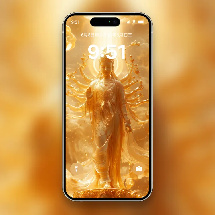 千手观音动态手机壁纸  金光 鼠生肖本命守护 