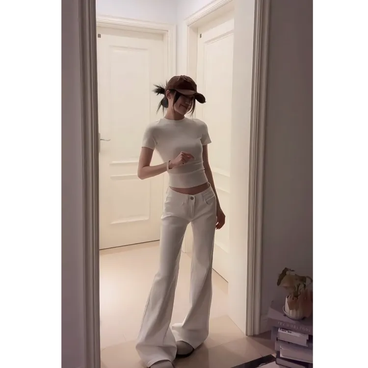 夏季时尚新款韩系小众炸街高级感女装显瘦上衣休闲风洋气百搭裤子