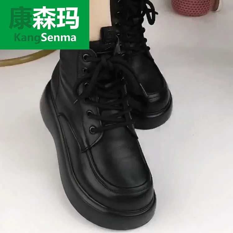 康森玛品牌时尚舒适软底加绒保暖雪地靴2025新款百搭韩版休闲女鞋