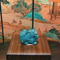 N和田玉貔貅抱球吊坠0749