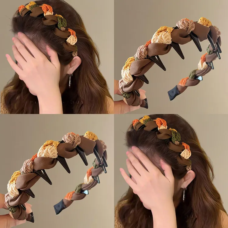 甜美百搭齿梳防滑发箍女日常外戴高颅顶发卡头箍发饰2025秋冬新款