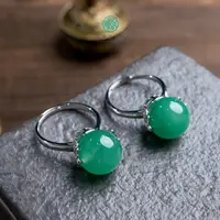 石惑珠宝+非洲翠圆珠戒指约12mm/多样性发一