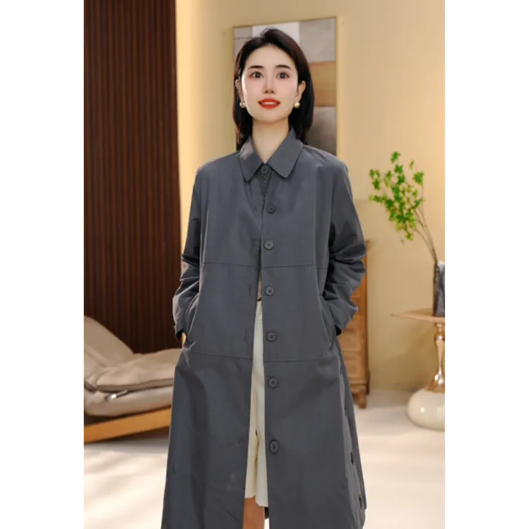 BEIJU 2025新款时尚气质百搭显瘦轻奢洋气设计感风衣外套女6436