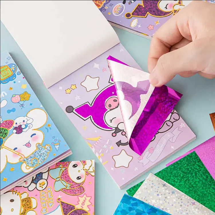 儿童手工DIY魔法艺术画创意卡通画画本安静书贴纸画绘画女孩玩具