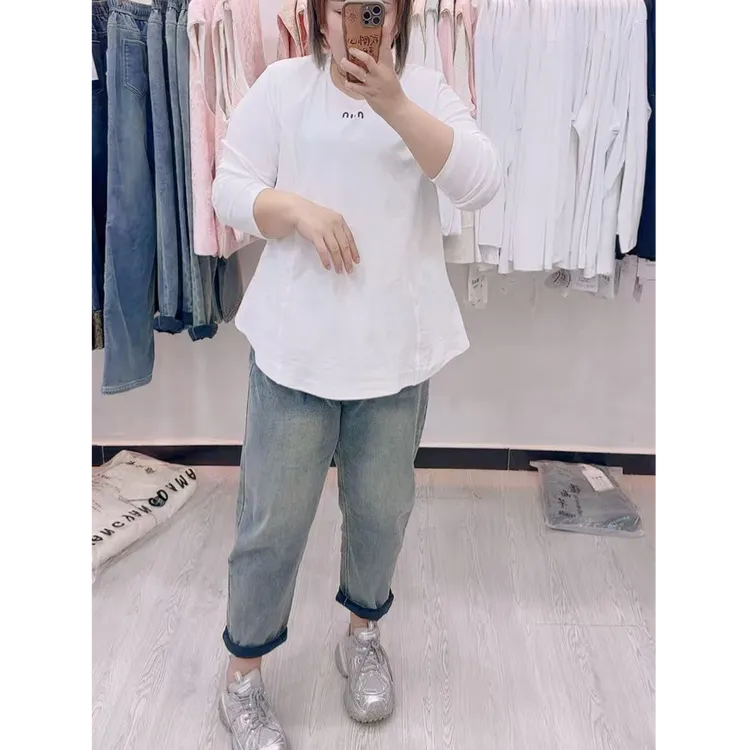 莲莲专属-年款加绒男友风牛仔老爹裤