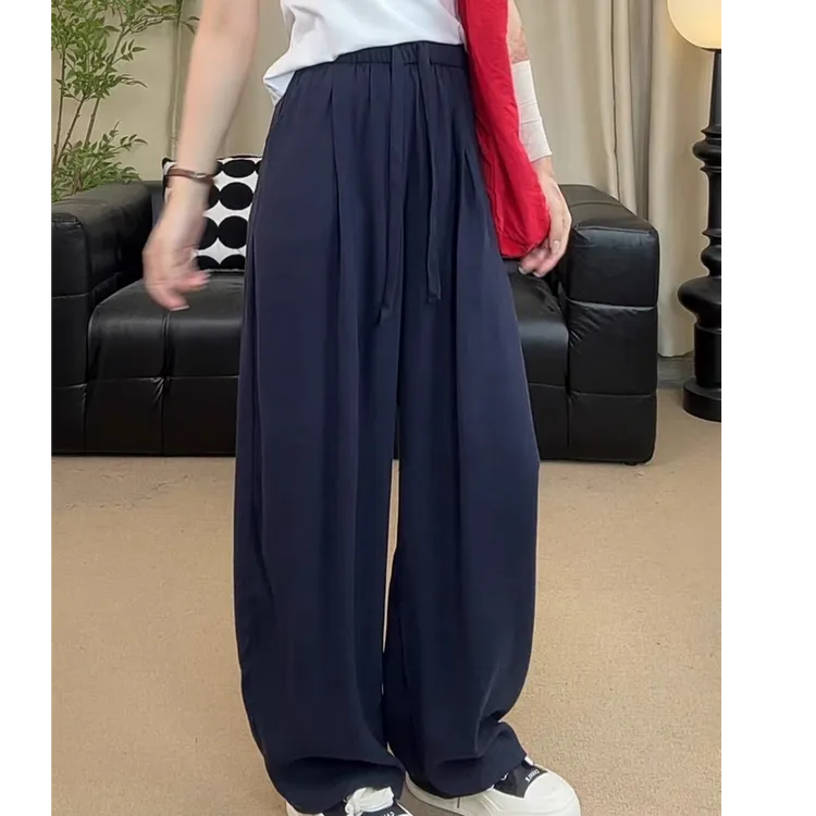 裤长110cm高个子加长阔腿裤显瘦直筒休闲裤夏季薄款超长拖地裤