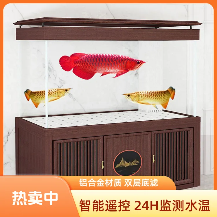 厂家直销智能原生态玻璃高品质龙鱼一体过滤循环金鱼家用客厅鱼缸