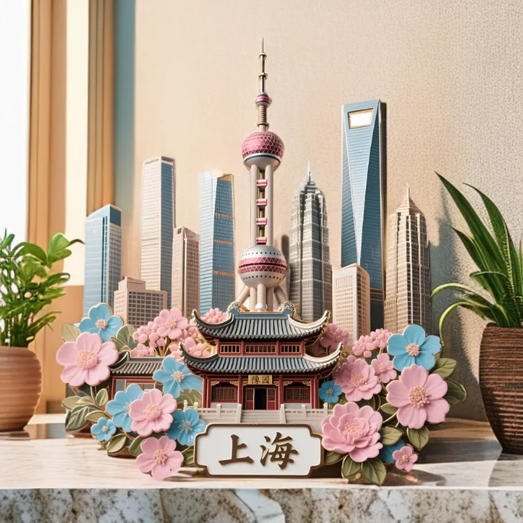 上海东方明珠浮雕金属冰箱贴磁贴旅游景点纪念品伴手礼送朋友礼物