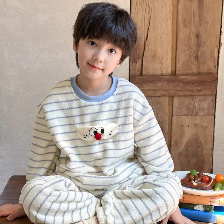 保暖套装可爱超萌儿童衣服童装宝宝早秋冬简约童装女童秋装珊瑚绒