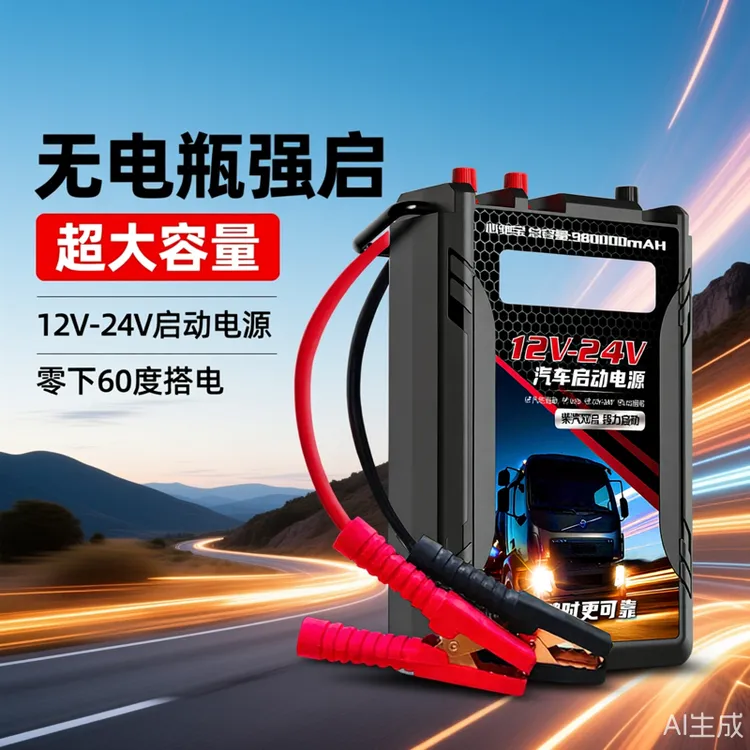 心驰宝汽车应急启动电源12V24V卡车大货车半挂挖掘机轿车电瓶搭电