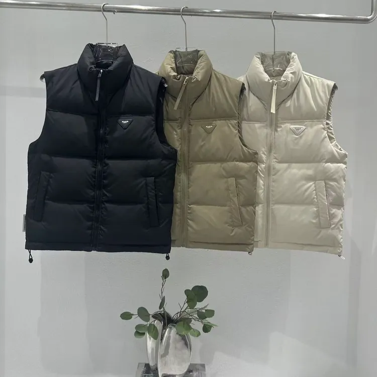 白鸭绒立领男士加厚马甲背心2025新款春秋冬保暖休闲坎肩外套潮牌