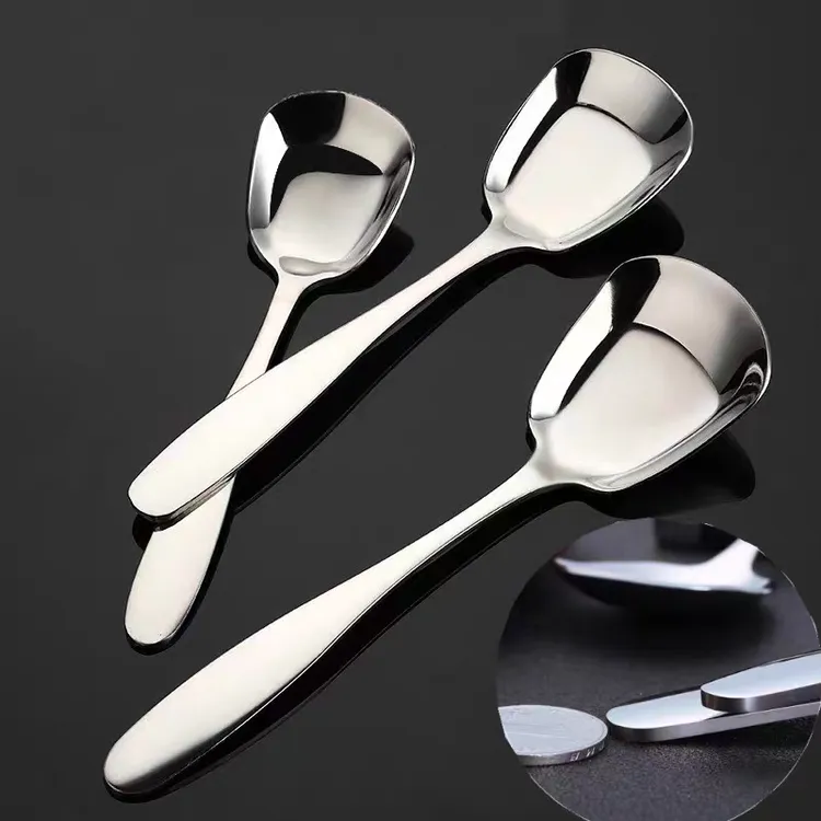 不锈钢碗勺方头勺碗勺捞面捞饺子家用勺子家用厨房定制餐具