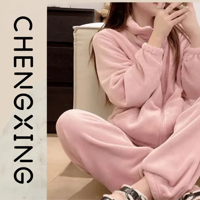 超大码2025冬季新款女款加厚保暖加绒睡衣家居服休闲秋冬百搭