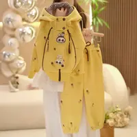 【米小洛】女童秋套装2025新款洋气时尚儿童韩版连帽卫衣裤子两件套