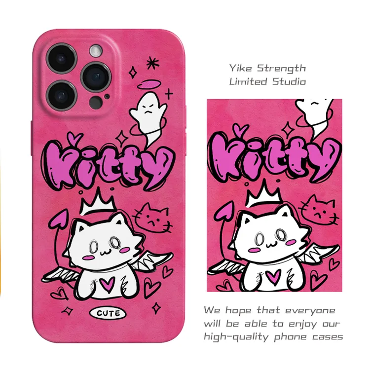 小鬼猫咪适用苹果17/16菲林进口光面软手机壳华为vivoppo小米17防