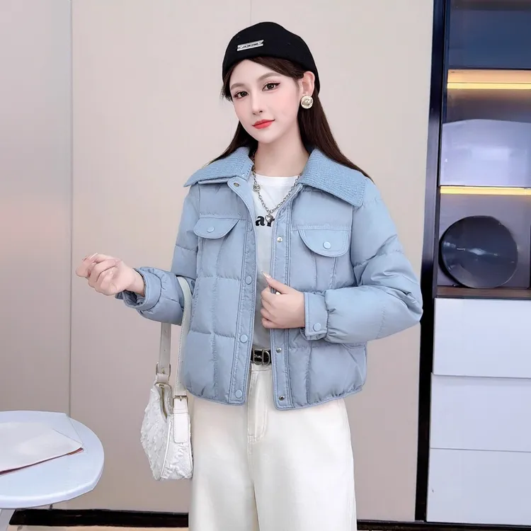 时尚棉服女2025冬季新款宽松显瘦面包服立领加厚保暖棉袄外套潮