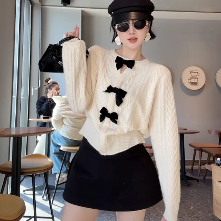 XIAOBAI冬季厚款ins风网红百搭常规毛针织衫