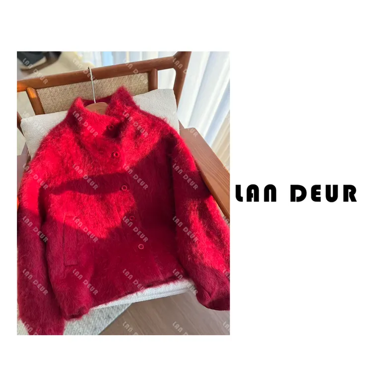 【济州橙酒】温柔风纯色减龄宽松百搭洋气韩系秋冬毛呢外套女