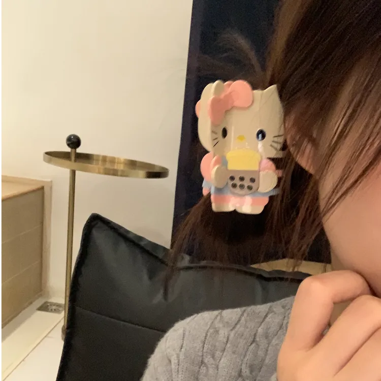 元气满满少女风女可爱风醋酸kitty抓夹发夹饰品刘海夹网红头饰