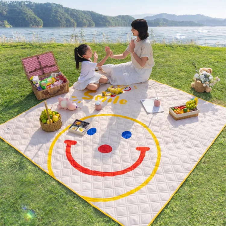原始人野餐垫防潮垫加厚户外防水露营帐篷内垫沙滩便携野炊地垫