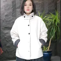 FF立领宽松薄款网红秋冬棉衣纯色速干棉服宽松型加厚防风保暖户外
