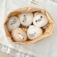 可爱海豹挂件毛绒包子萌宠真动物玩偶公仔