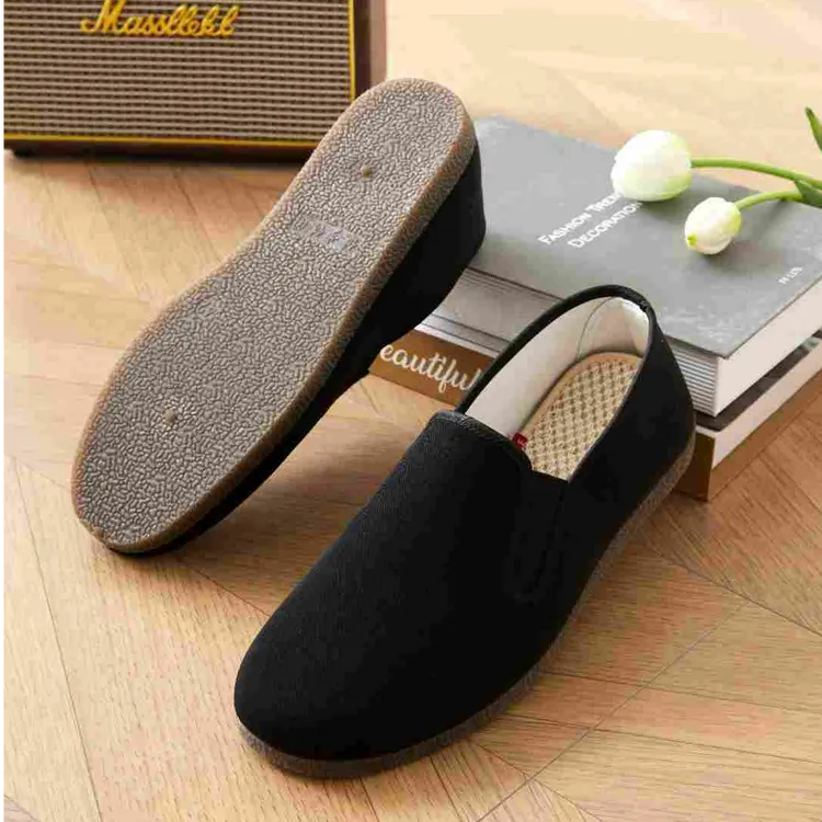 老北京布鞋牛筋底舒适透气春秋软底耐磨中老年防滑棉鞋低帮爸爸鞋