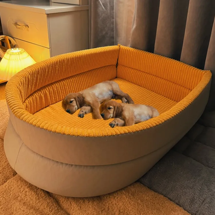 狗窝四季通用狗床大型犬冬半封闭睡觉的窝睡觉的窝沙发可躺可睡