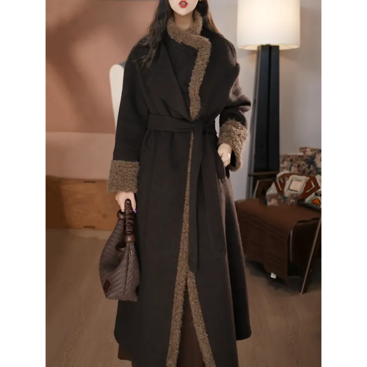 高档时尚气质外套女2025秋冬新款加厚保暖显瘦减龄洋气长款外套潮