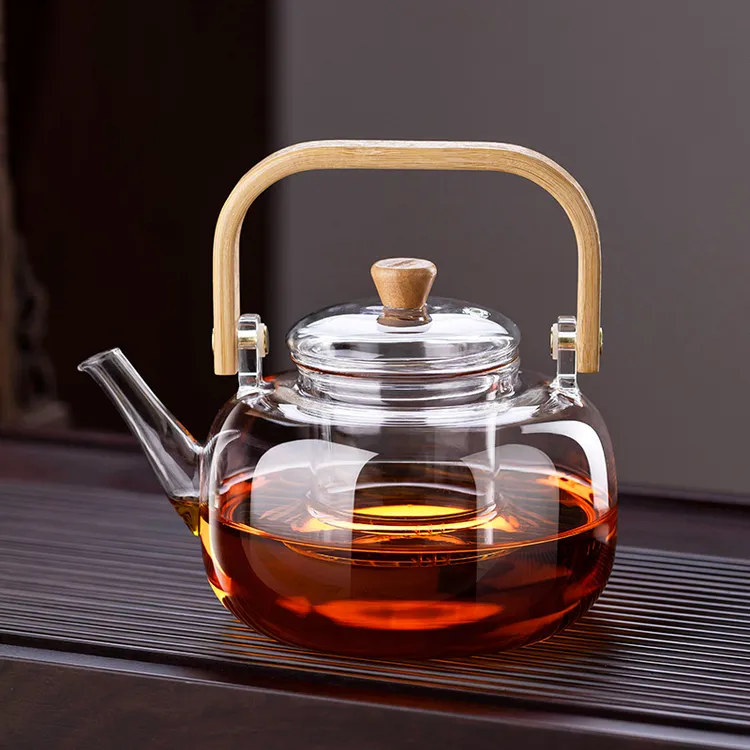 玻璃提梁壶电陶炉加热煮茶壶茶壶泡茶壶养生烧水壶耐高温家用水壶