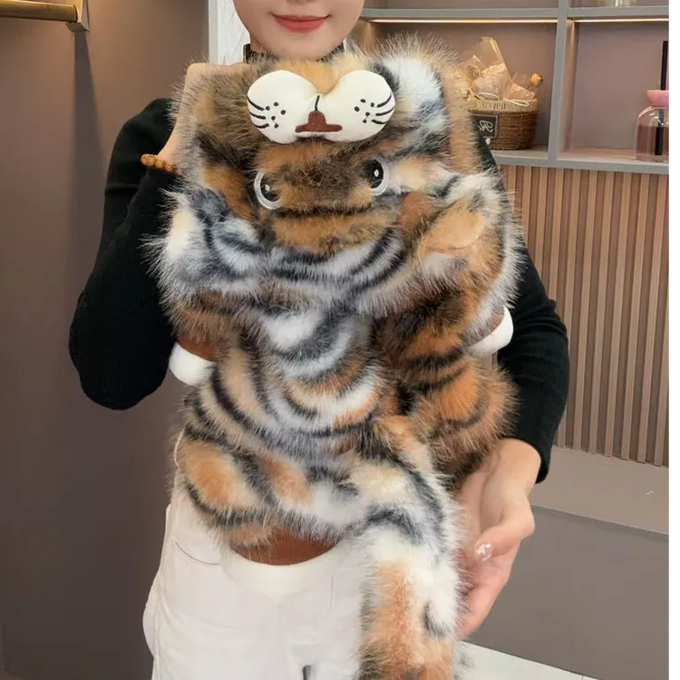 RM冬款萌虎敦敦棉哈衣男女宝宝可爱拉链爬服婴幼儿保暖毛绒连体衣