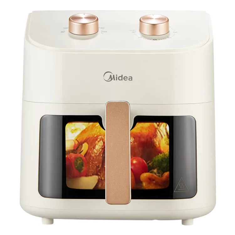 Midea/美的空气炸锅家用7L大容量双旋钮控时调温可视炸锅官方正品